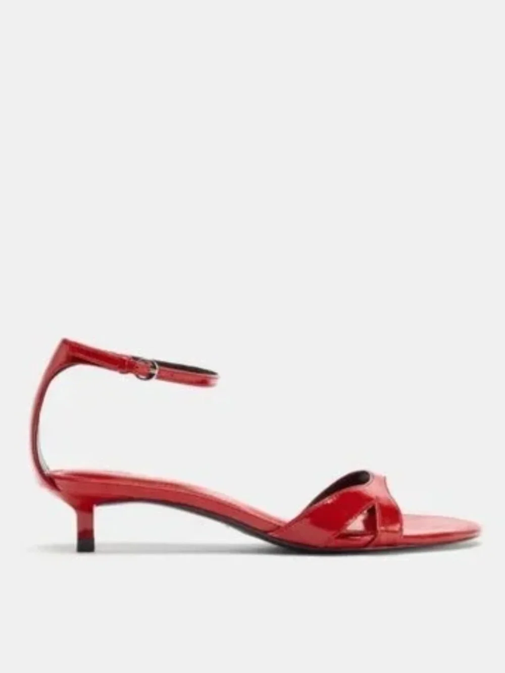 ZARA LEATHER ANKLE STRAP SANDALS - RED size 36 / 6 - Picture 10 of 12